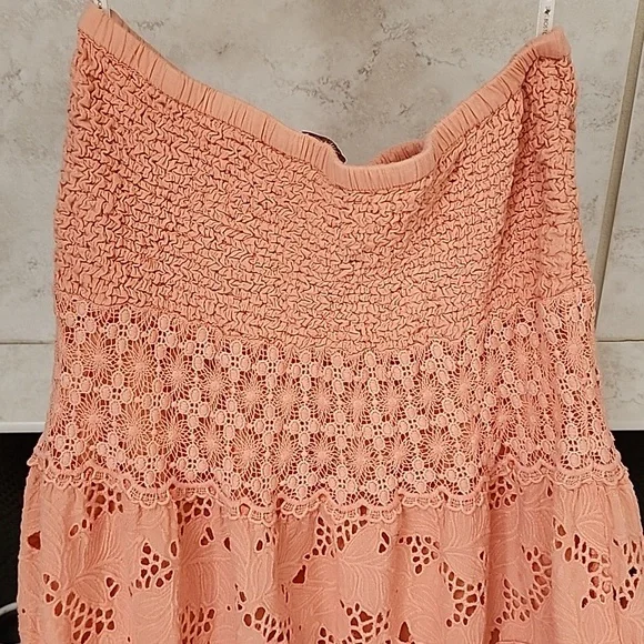 🧡 BOSTON PROPER Apricot OMBRE Crochet Maxi Skirt 🧡